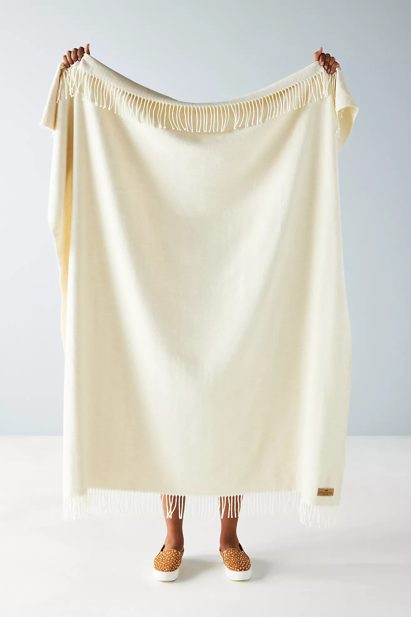 Solid Herringbone Throw Blanket | Anthropologie (US)