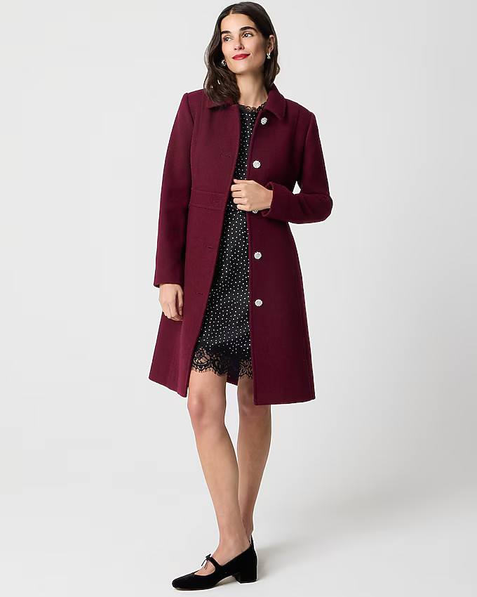 4.5Summary of 562 reviewsLady day coat with jeweled buttonsComparable value:$378.00-$398.00Your p... | J.Crew Factory