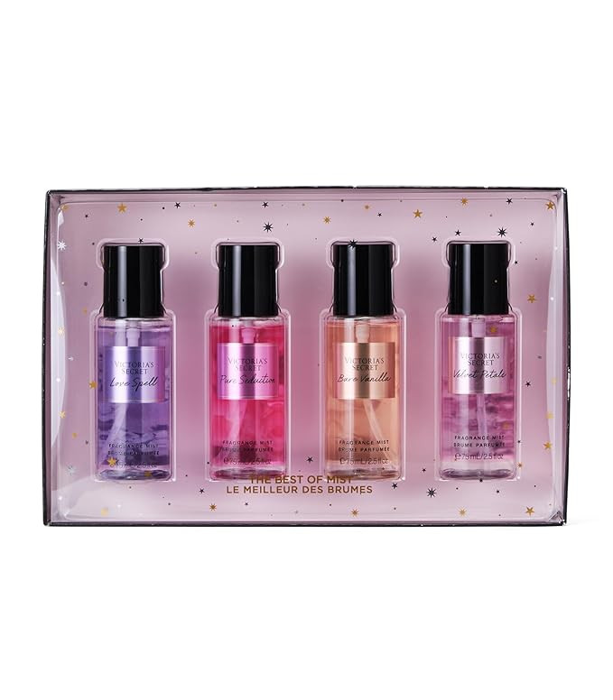 Victoria's Secret Fragrance Mist Collection 4 Piece Mini Mist Gift Set, Assorted Scents, Gift Set... | Amazon (US)