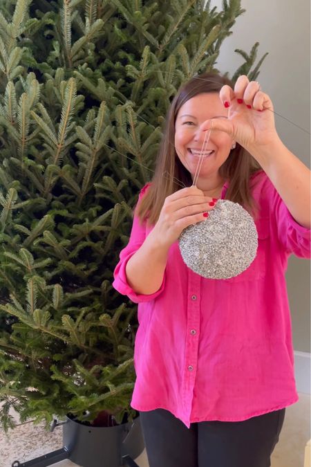 Hang your ornaments with floral wire instead of the hangers they come with! You won’t regret it!

#LTKSeasonal #LTKHoliday #LTKVideo