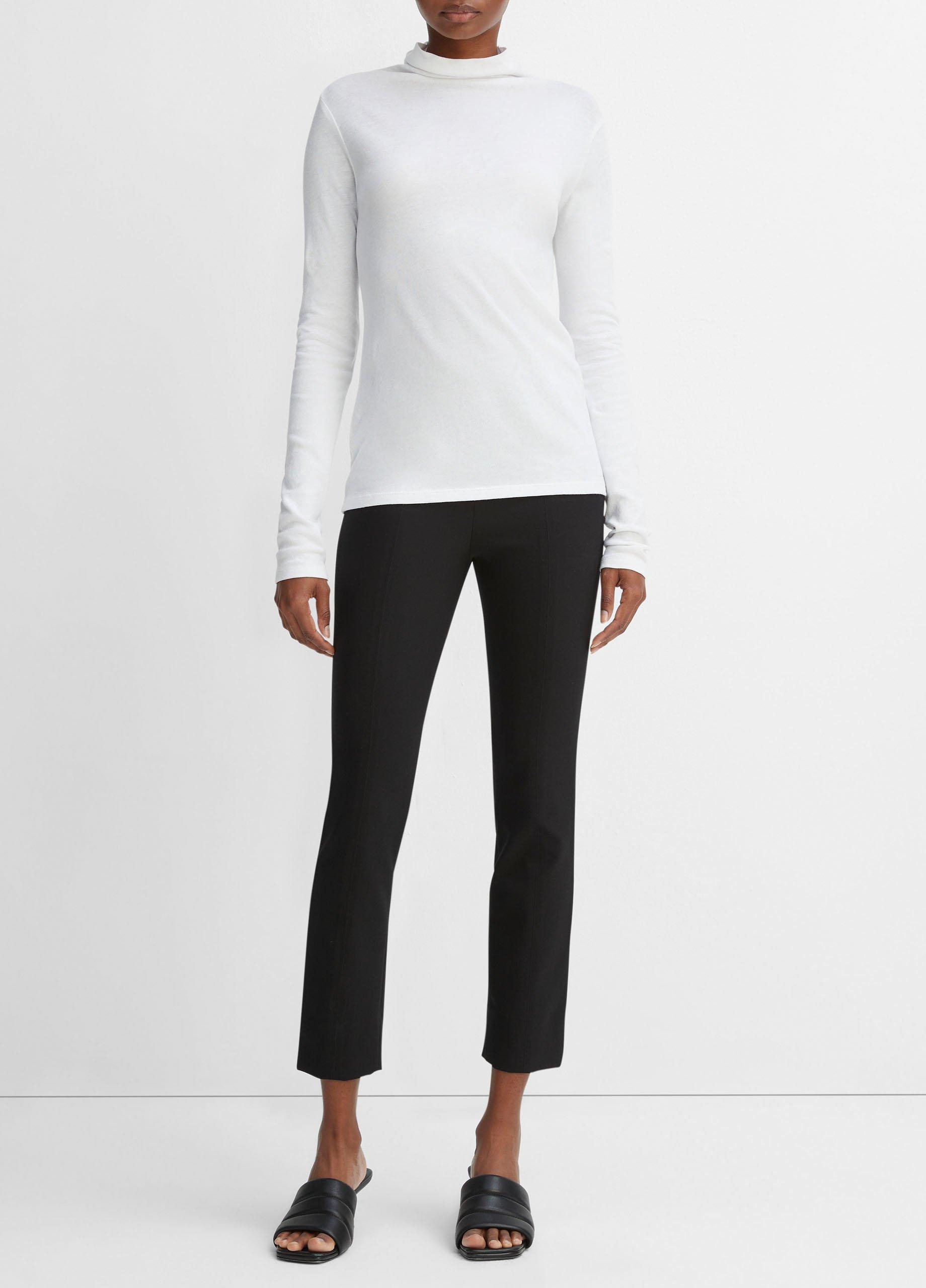 Women's Essential Long Sleeve Turtleneck, Optic White, Size S Vince | Vince LLC