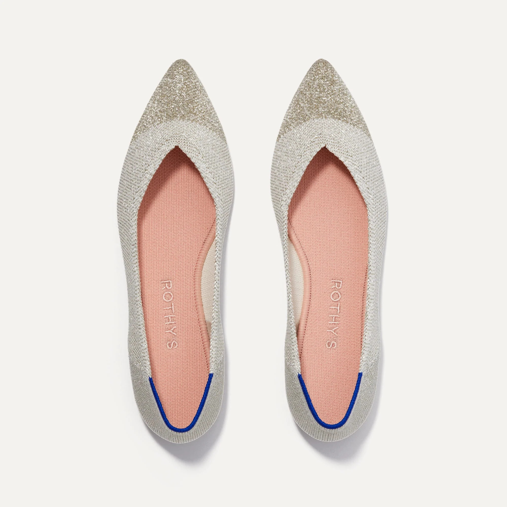 The Point in Diamond Metallic | Women's Shoes | Rothy's | Rothy's