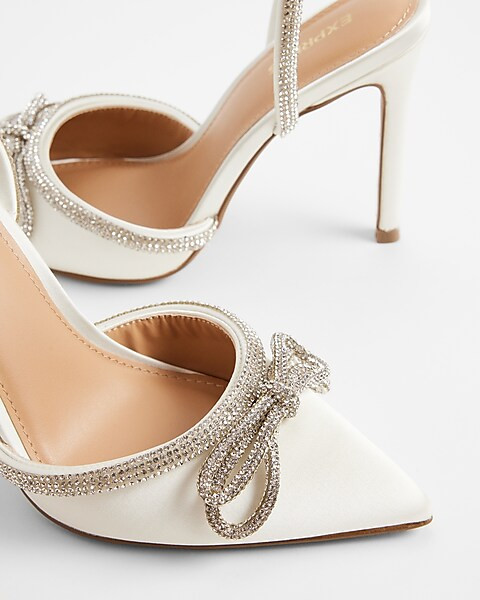 Rhinestone Embellished Bow Pumps | Express