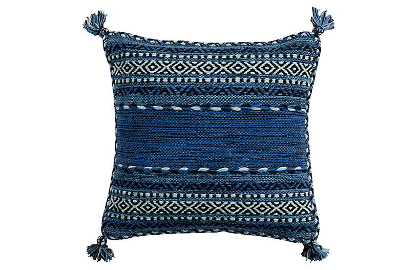 Trenza 18x18 Pillow, Blue | One Kings Lane