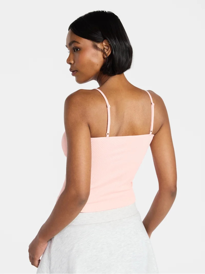 No Boundaries Textured V-Neck Cami Top, Women's XXS-XXL | Walmart (US)