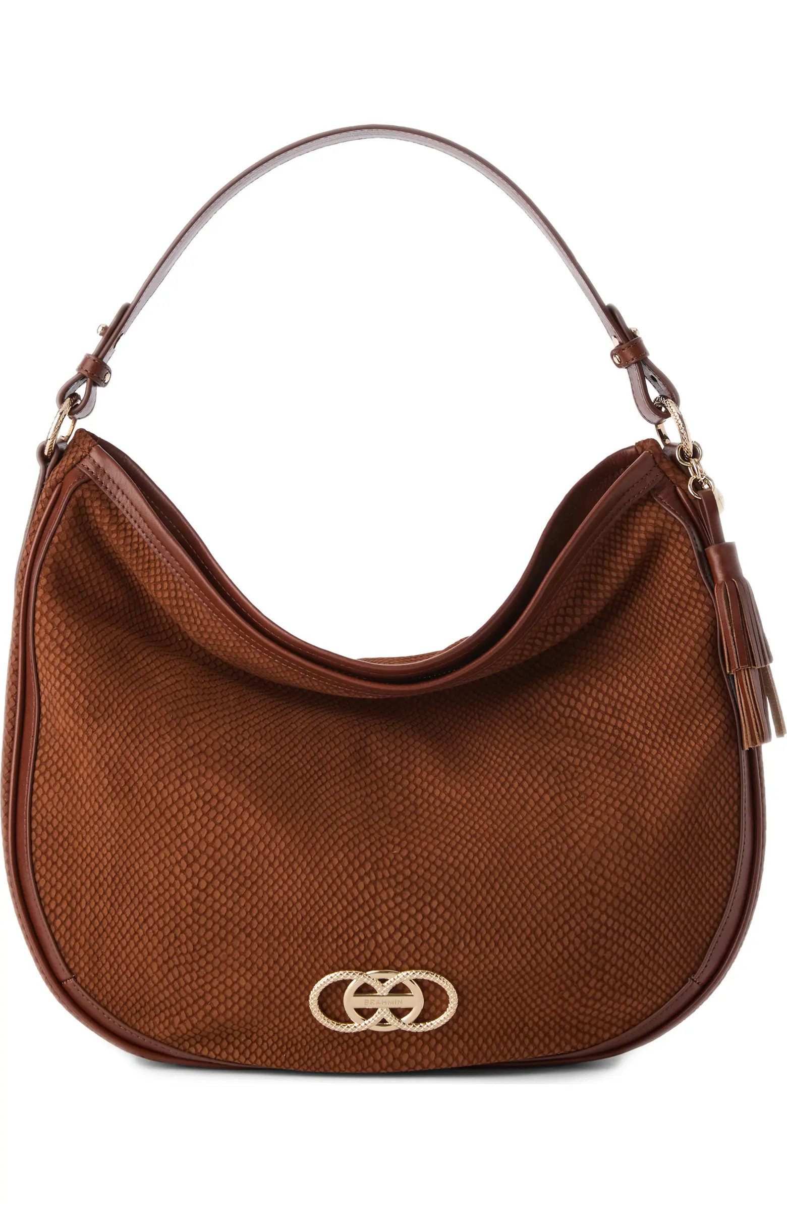 Kathleen Snakeskin Embossed Leather Shoulder Bag | Nordstrom