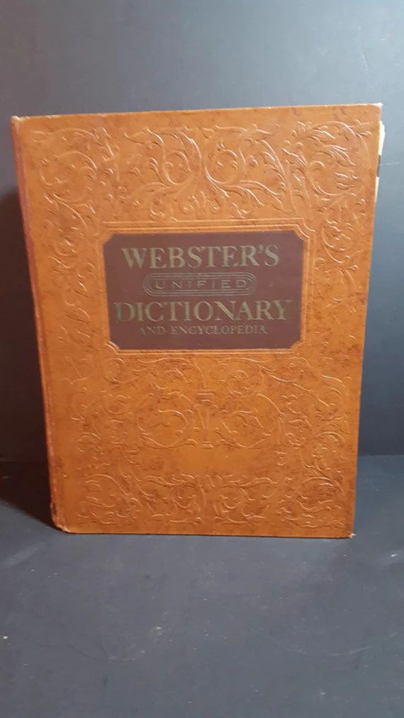 Vintage reference Webster's Unified Dictionary and | Etsy | Etsy (US)