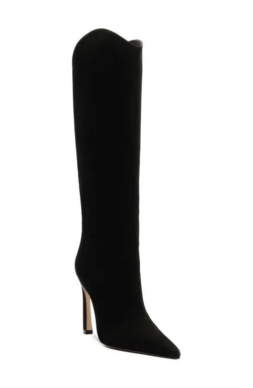 Schutz Maryana Sculpt Stiletto Boot in Black at Nordstrom, Size 11 | Nordstrom