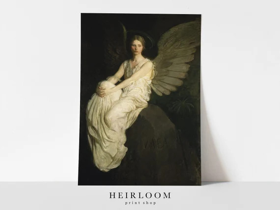 Angel Painting  Religious Wall Art  Catholic Art  Prayer | Etsy Canada | Etsy (CAD)