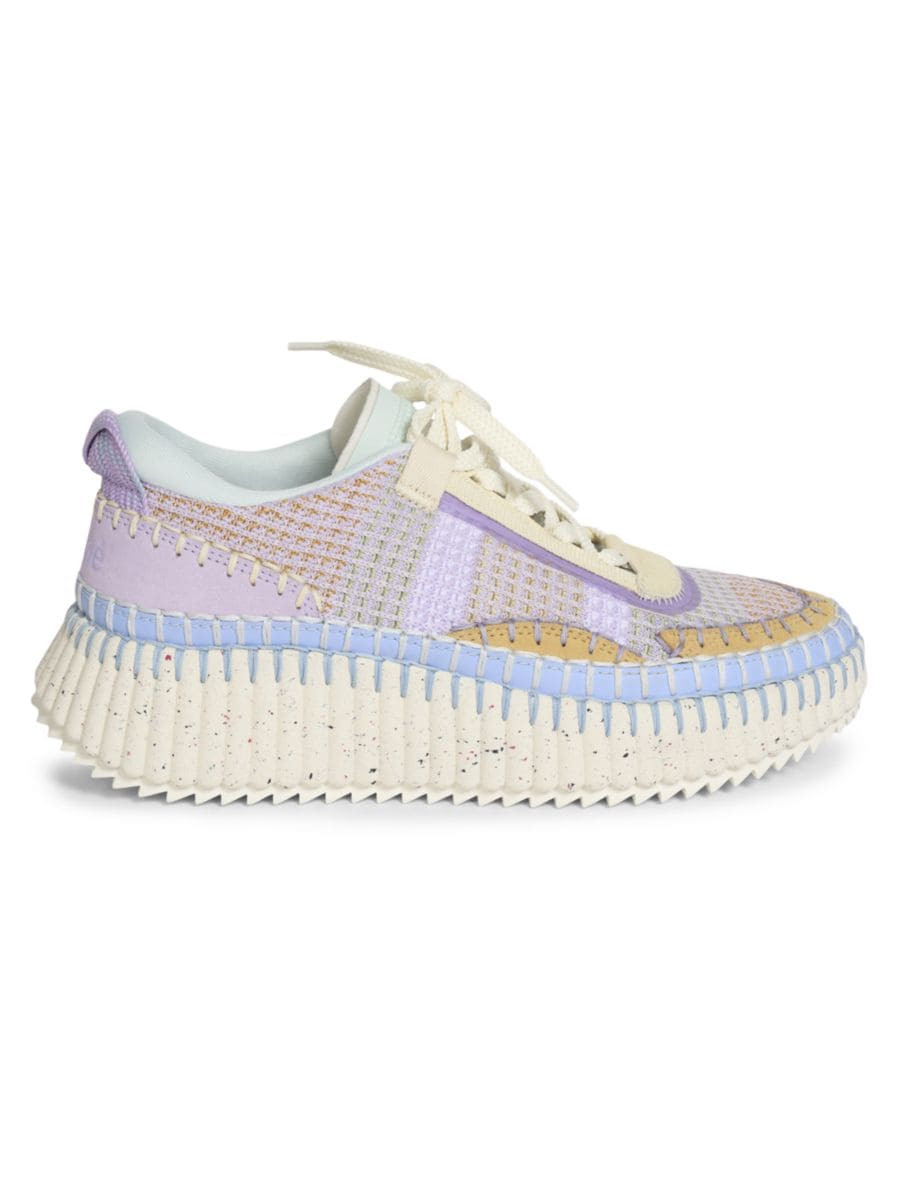 Chloé Nama Mixed Media Platform Sneakers | Saks Fifth Avenue