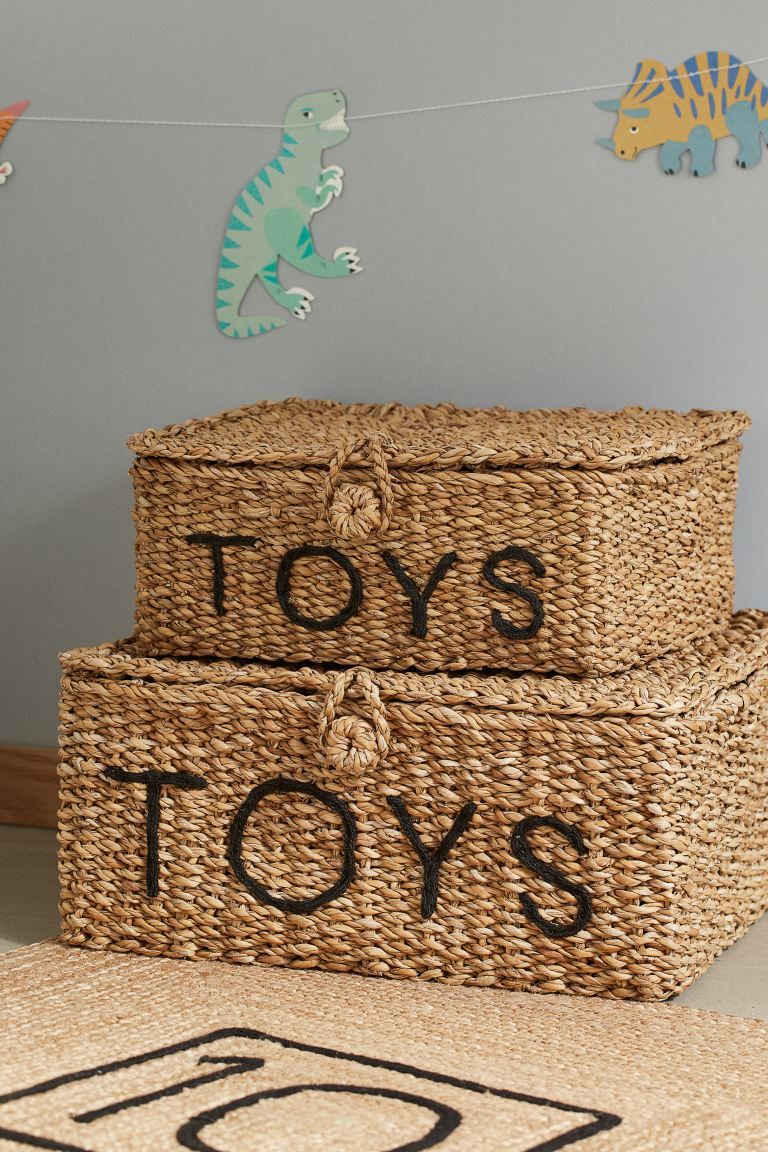Toy Box with Lid - Beige - Home All | H&M US | H&M (US + CA)