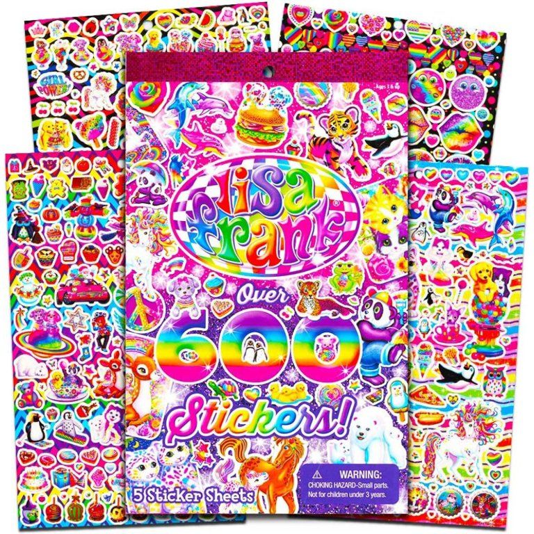 Lisa Frank Sticker Pad - Over 600 Stickers | Walmart (US)