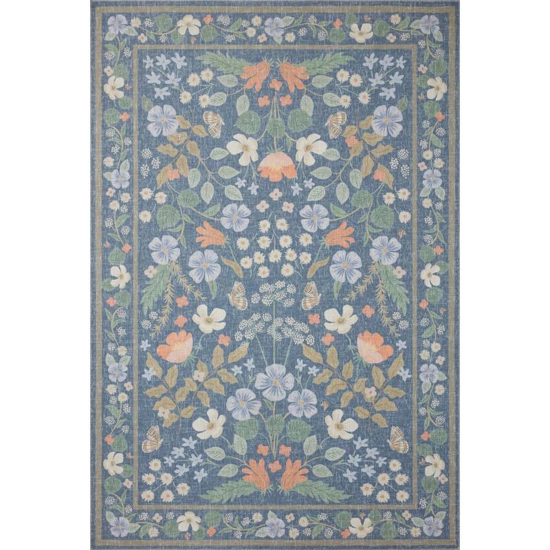 Rifle Paper Co. x Loloi Cotswolds COT-03 Willow Indigo Rug | Wayfair Professional