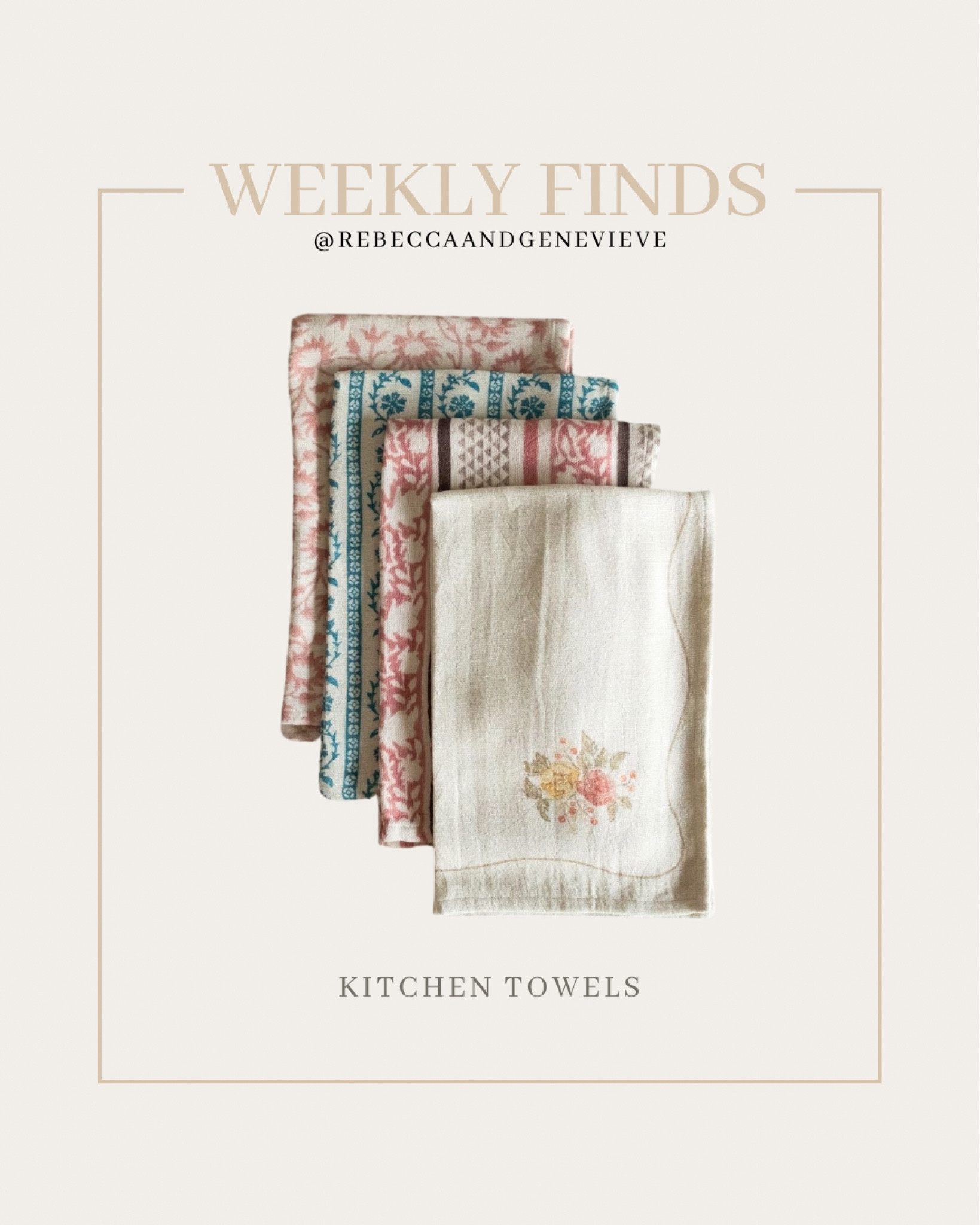 This week’s find are these charming Kitchen towels (set of 4).

#LTKFindsUnder100 #LTKFamily #LTKHome