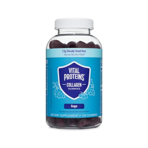 Vital Proteins Collagen Gummies, 2.5g of Clinically-Tested Collagen for Hair, Skin, Nails & Wrinkles, 120 ct, 30-Day Supply, Grape Flavor | Amazon (US)