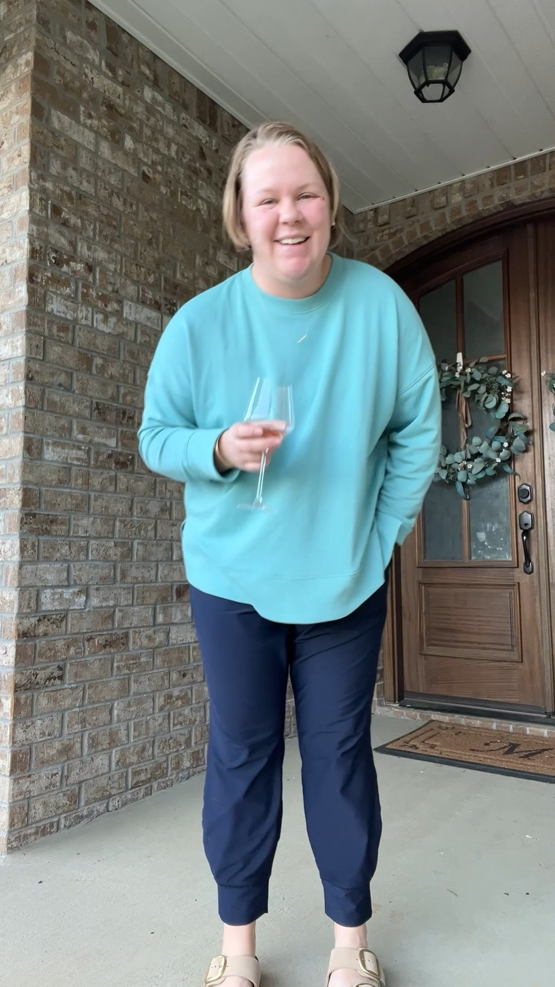 Old navy joggers, Walmart sweatshirt (only available in pink) 

#LTKMidsize #LTKFindsUnder50