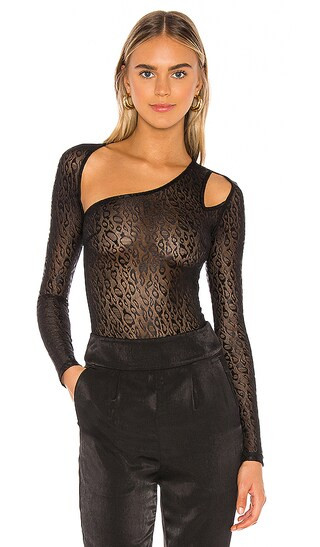 Aisha Bodysuit in Black | Revolve Clothing (Global)