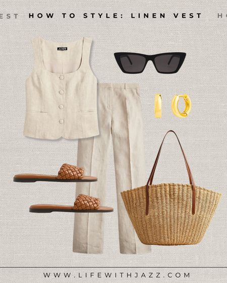 How to style a beige linen vest for a monochromatic look

Linen vest  / linen pants / matching set / sunglasses / sandals / minimal earrings / straw tote / Madewell / J.Crew / summer style / spring style / warm weather outfit

#LTKxMadewell #LTKStyleTip #LTKSaleAlert