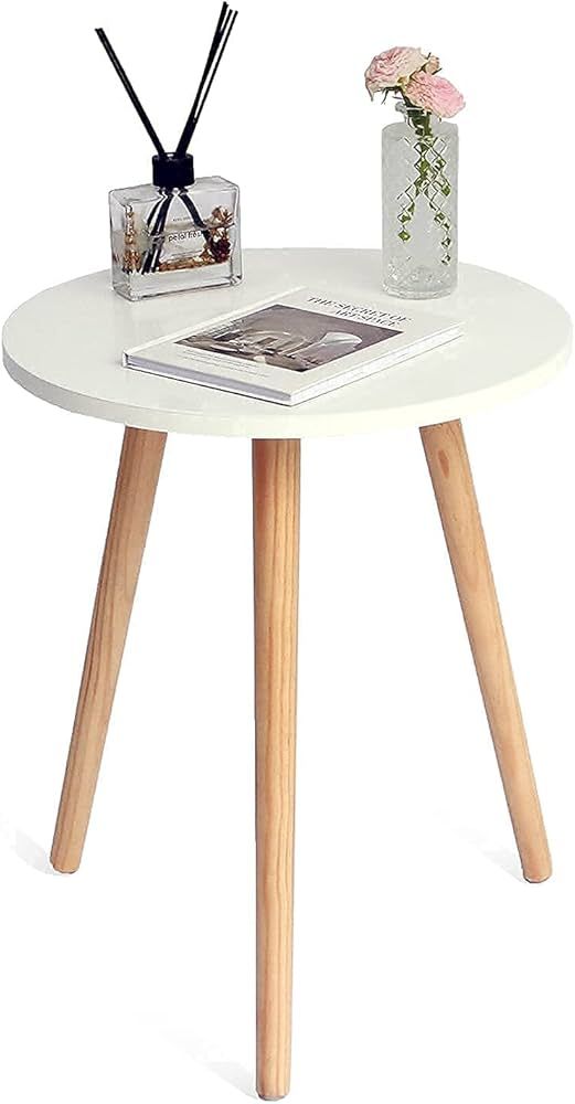 AWASEN Round Side/ End Table, Accent Nightstand Modern for Living Room Bedroom Office Small Space... | Amazon (US)