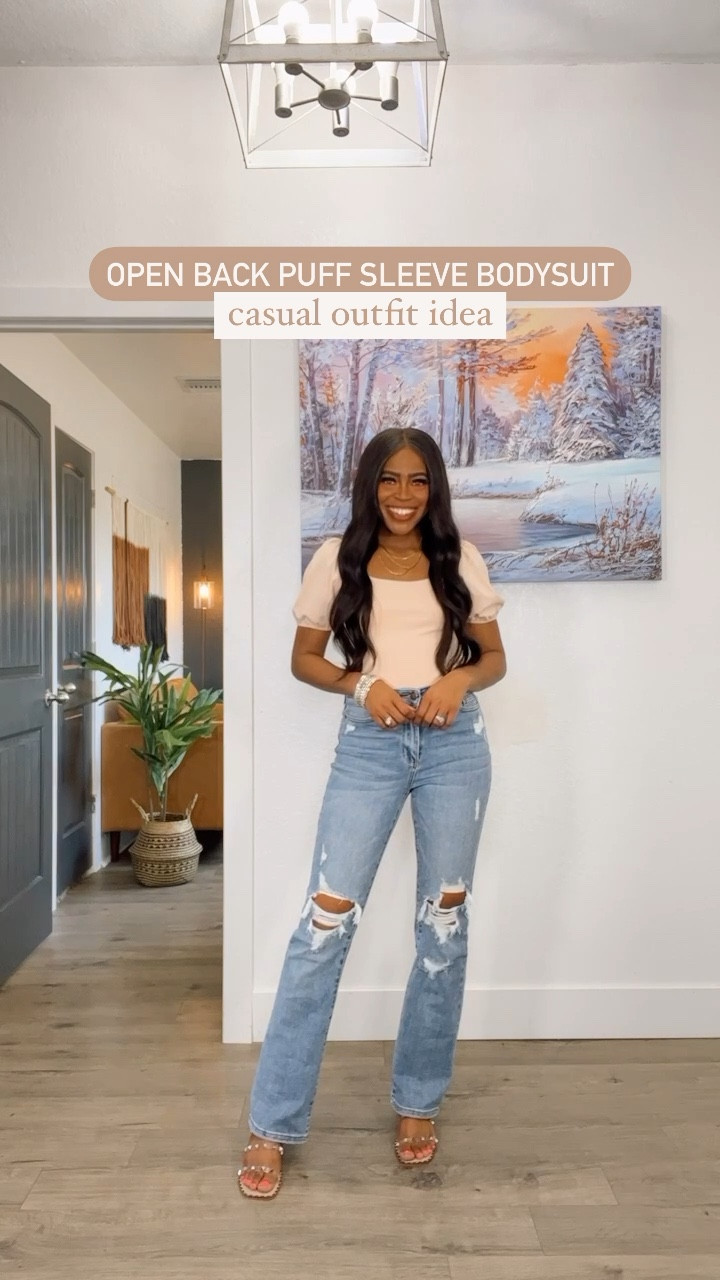 Bodysuit: Wearing a small, snap bottom closure, cheeky fit and and adjustable strings on the back. •Jeans: I am 5’4” wearing a size 25. •Heels: I went with my normal size.

#LTKshoecrush #LTKstyletip #LTKFind