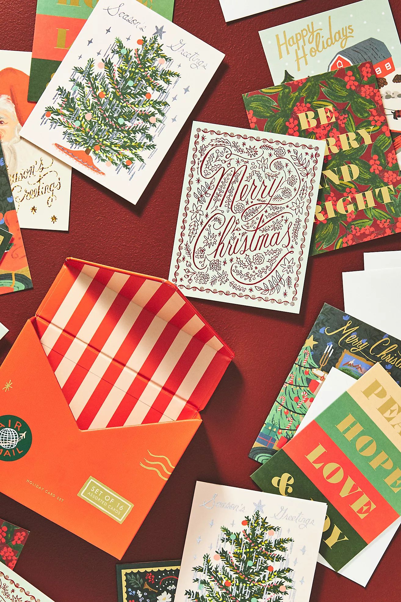 Rifle Paper Co. Holiday Essentials Boxed Card Set | Anthropologie (US)