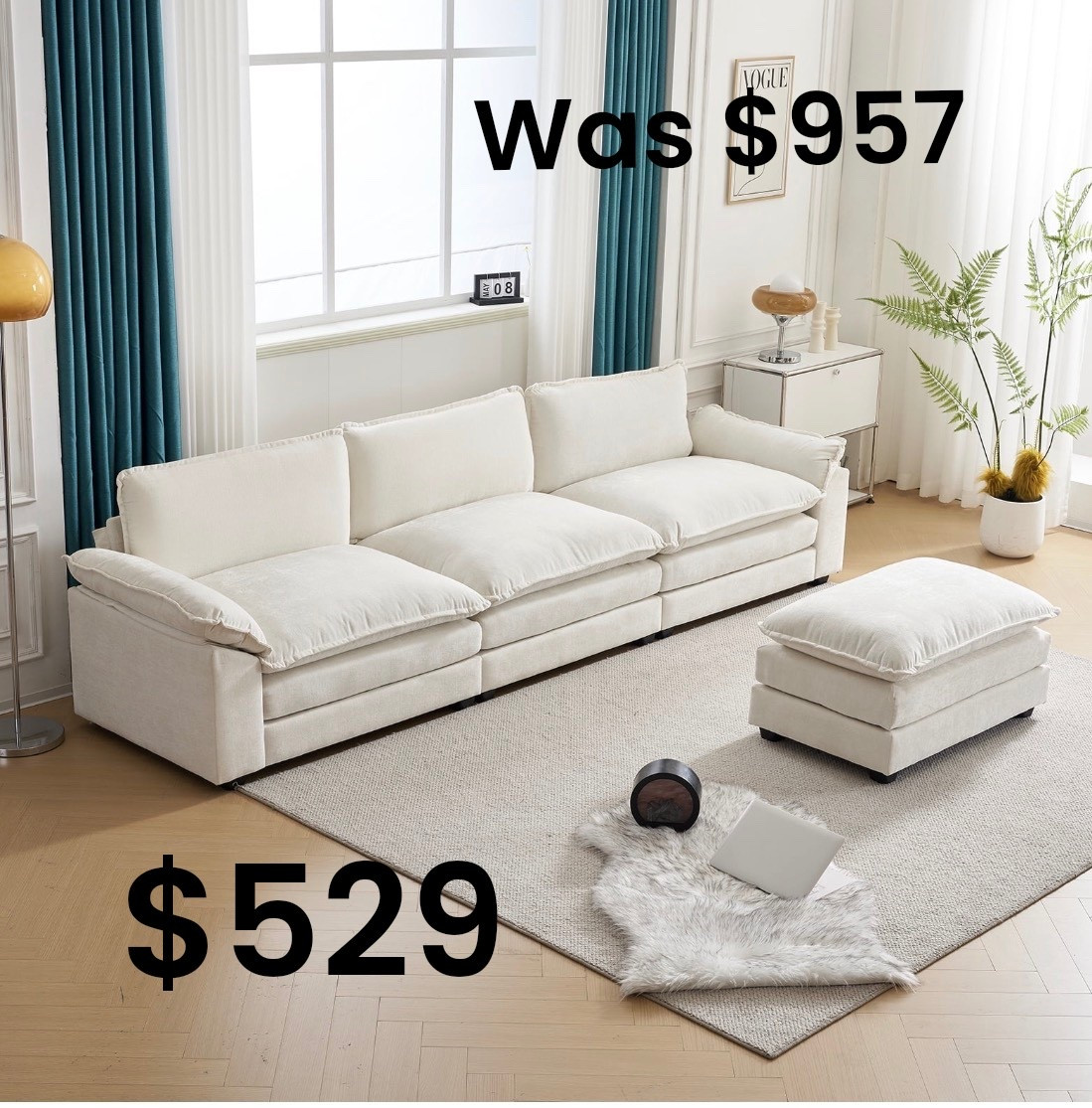 #couch #goals #walmart #sectional #white #beige 

#LTKGiftGuide #LTKHoliday #LTKdayinmylife