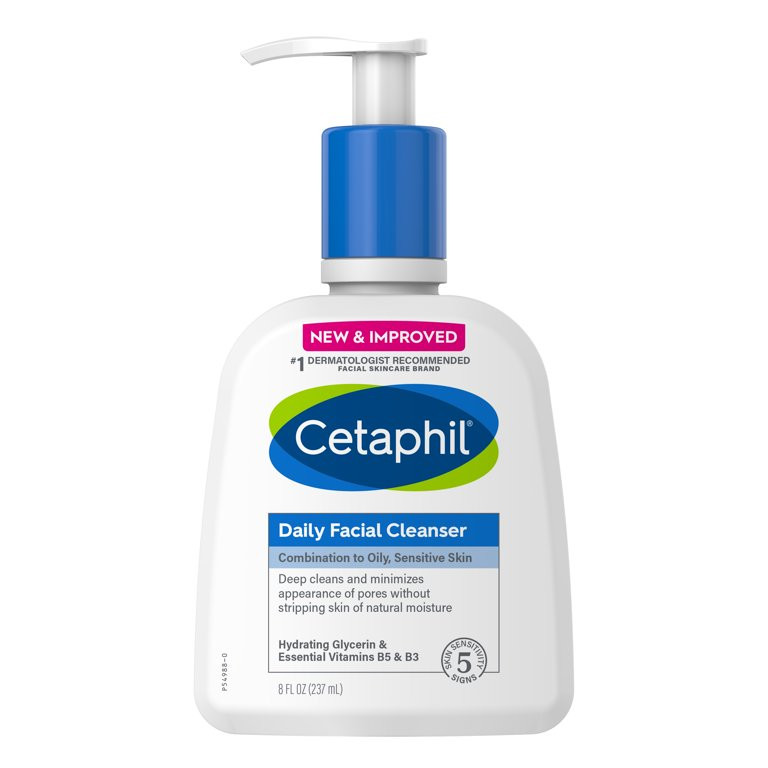 Cetaphil Daily Facial Cleanser, Face Wash for Sensitive, Combination to Oily Skin, Gentle Foaming... | Walmart (US)