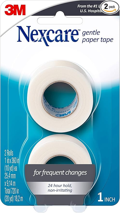 Nexcare Gentle Paper Tape, Medical Paper Tape, Secures Dressings and Lifts Away Gently - 1 In x 1... | Amazon (US)