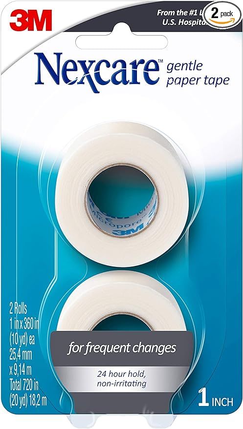 Nexcare Gentle Paper Tape, Medical Paper Tape, Secures Dressings and Lifts Away Gently - 1 In x 1... | Amazon (US)