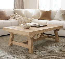 Farmhouse Trestle Rectangular Coffee Table (54") | Pottery Barn (US)