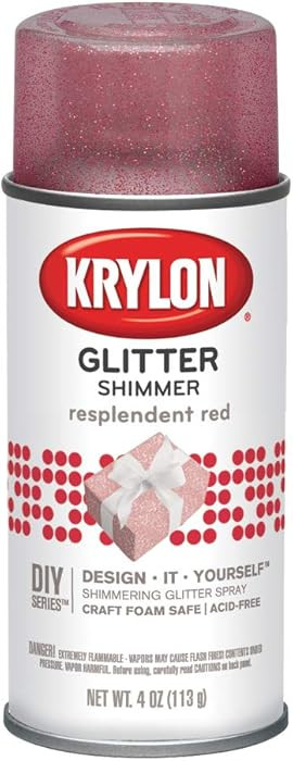 Krylon 4-Ounce Glitter Aerosol Spray, Resplendent Red | Amazon (US)