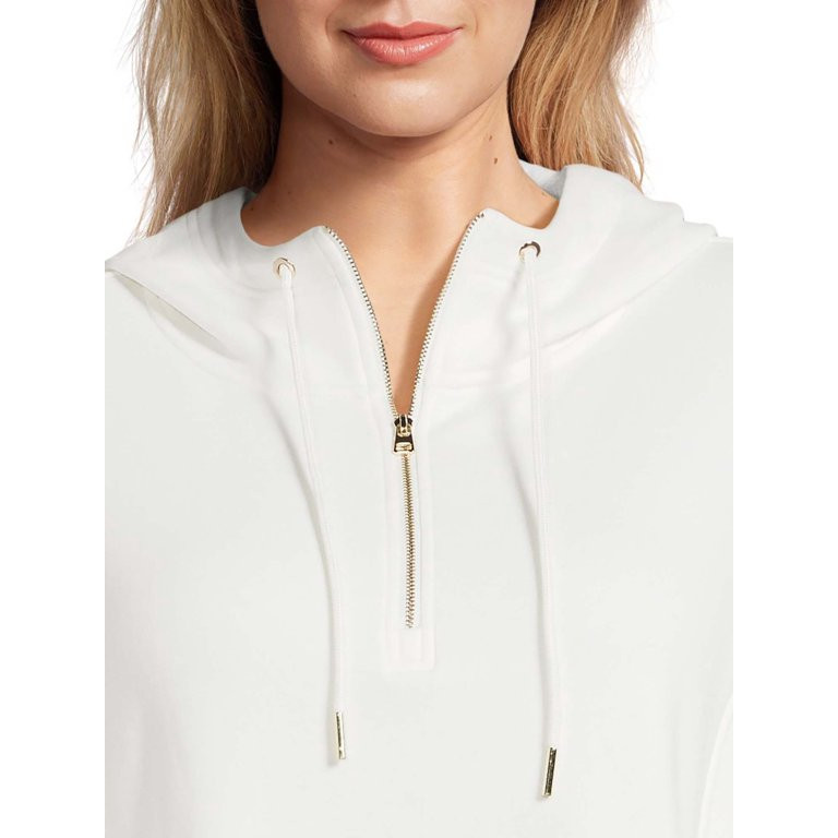 Avia Women's Plus Size Quarter Zip Pullover with Hood, Sizes 1X-4X - Walmart.com | Walmart (US)