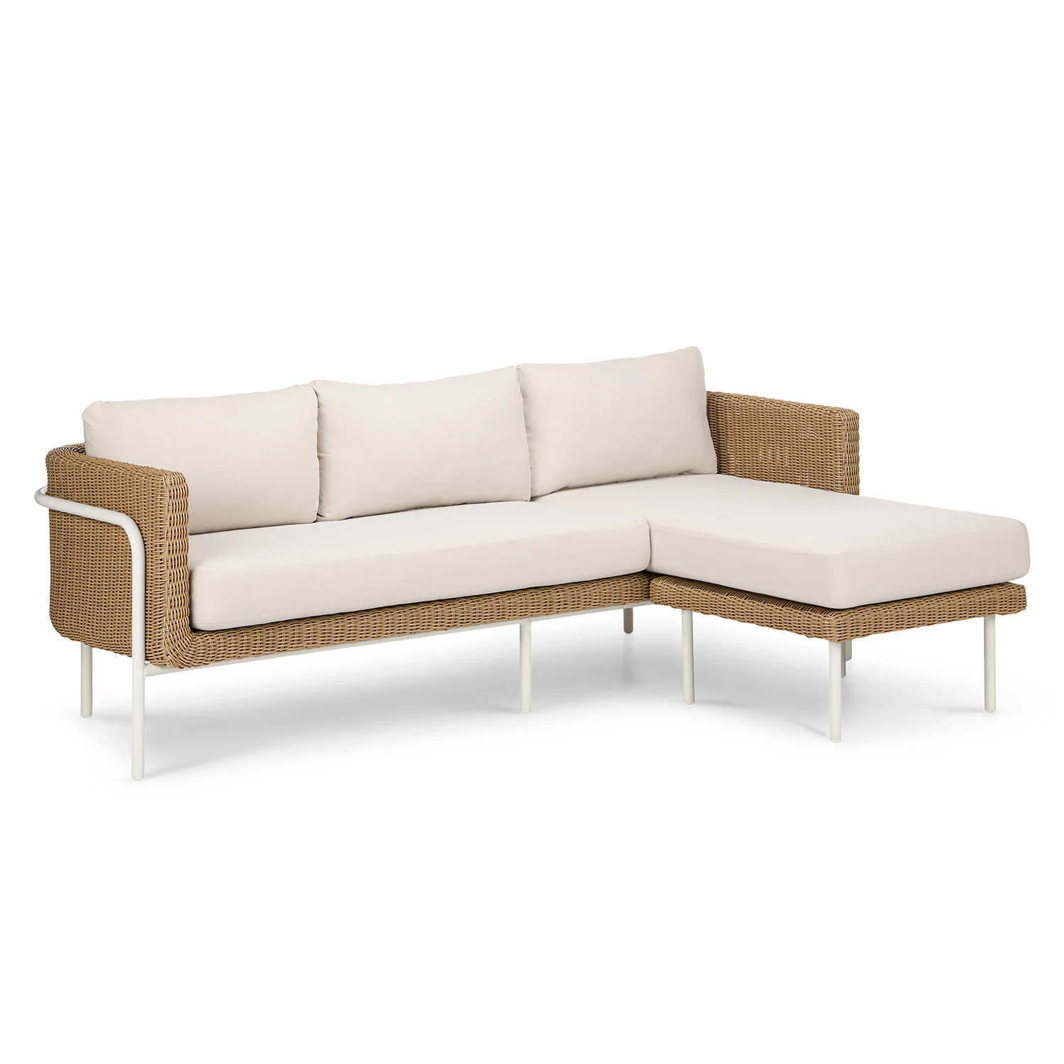 Aby 88" Outdoor Reversible Sectional - Dravite Ivory | Article