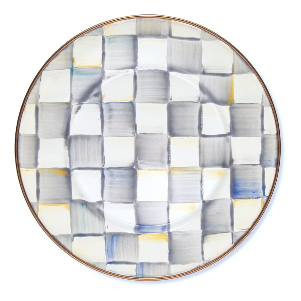 Sterling Check Salad/Dessert Plate | MacKenzie-Childs