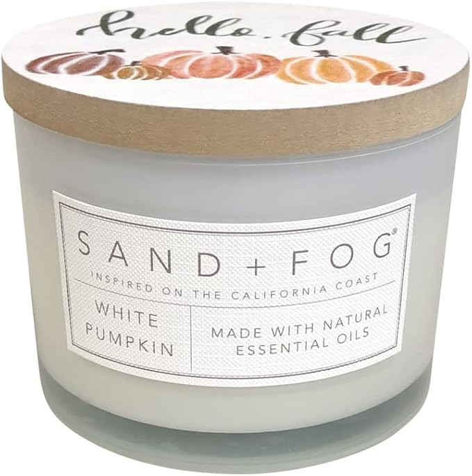 Sand + Fog White Pumpkin Scented Candles | Additional scents & Sizes | Made with Essential Oils |... | Amazon (US)