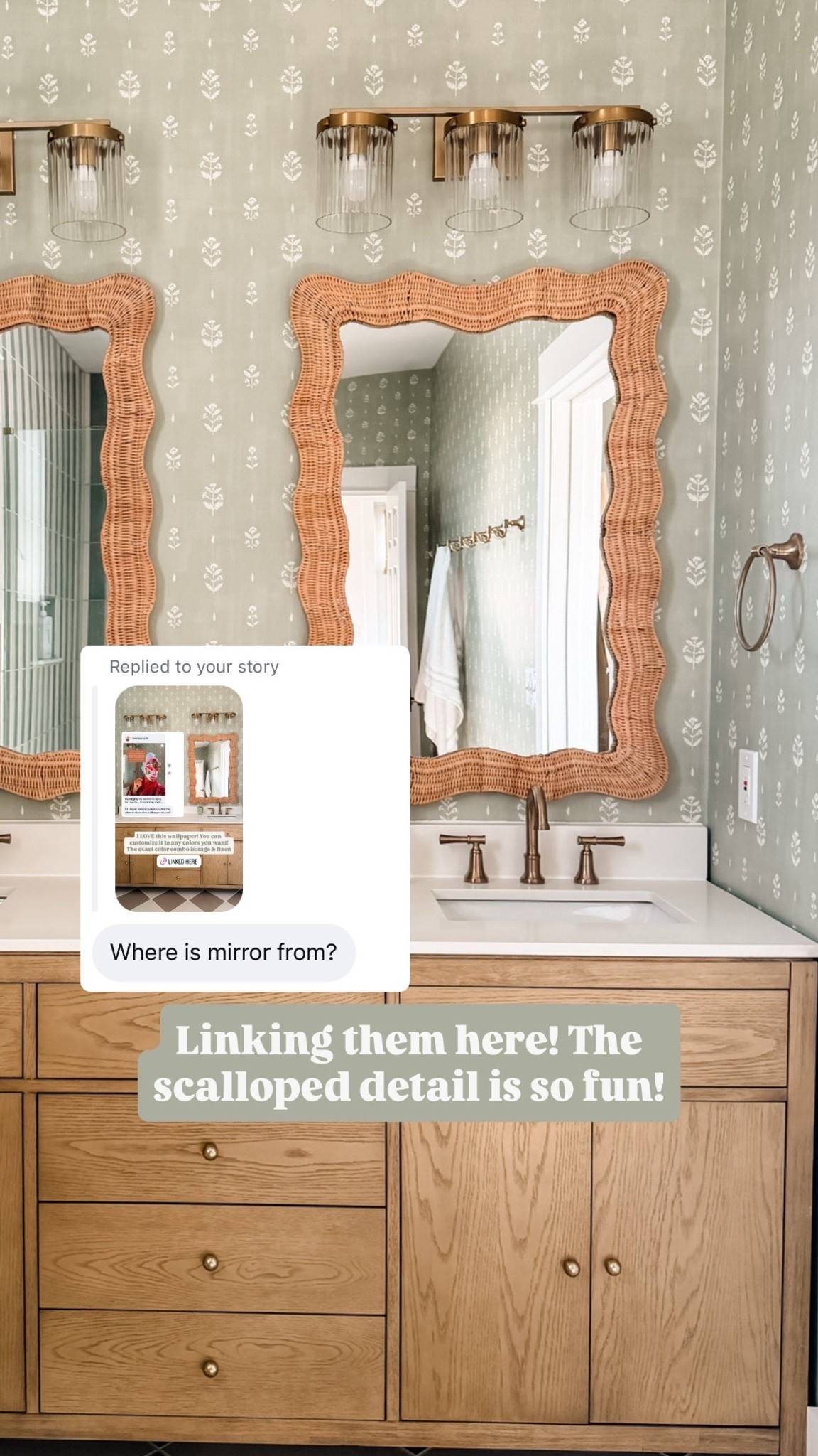 Seriously how cute are these mirrors?!

Loverly Grey, rattan scalloped mirrors, home decor

#LTKHome