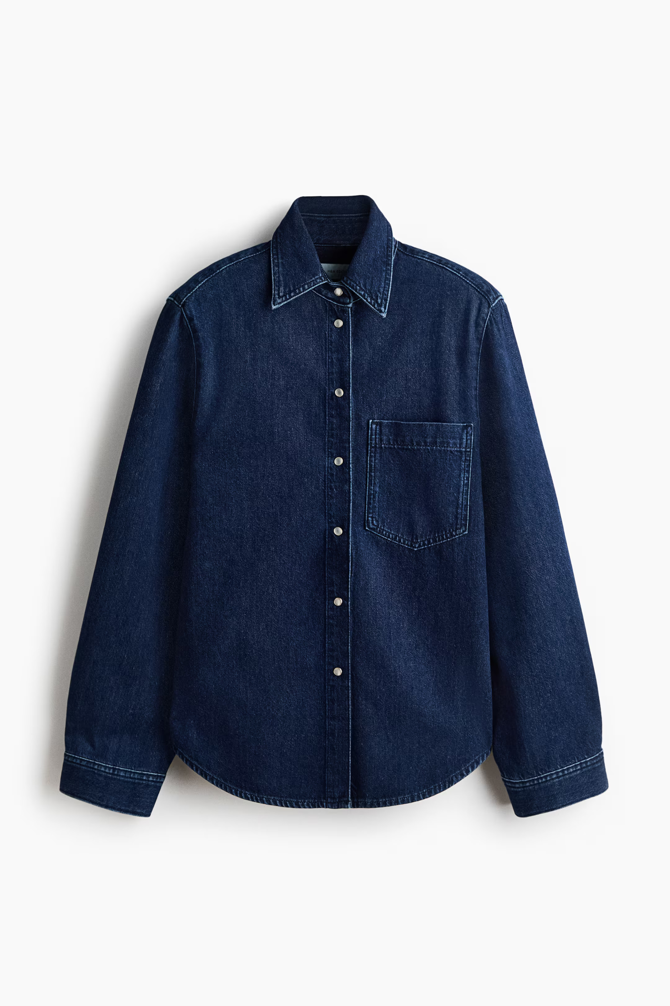 Shoulder-pad denim shirt | H&M (UK, MY, IN, SG, PH, TW, HK)
