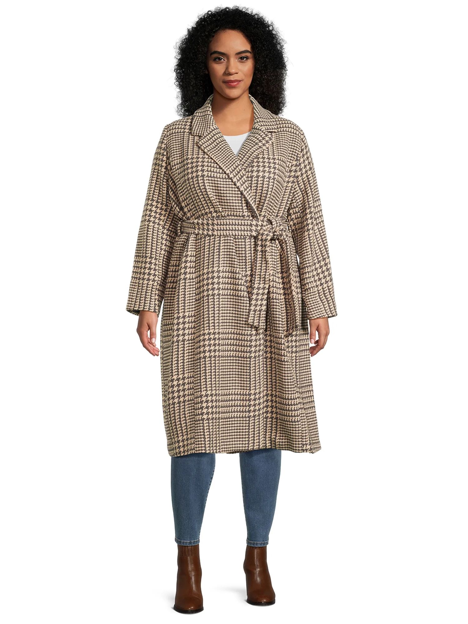Jason Maxwell Women’s Plus Size Quilted Notch Collar Jacket, Sizes 1X-3X | Walmart (US)