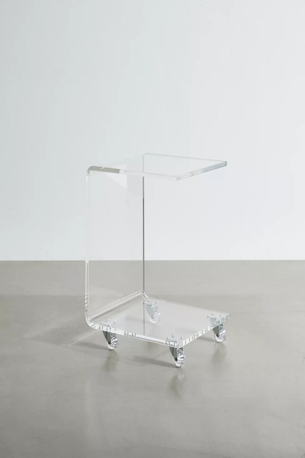 Zion Acrylic Rolling Side Table | Urban Outfitters (US and RoW)