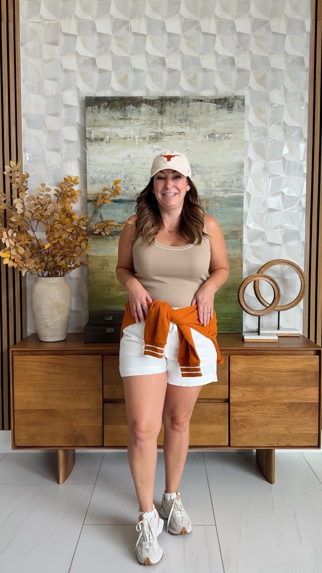 Texas game day but make it August weather appropriate! 🤘🧡 A simple tank, white shorts and the sweatshirt tied around your waist until we get actual fall temperatures. 🔗👇
Wearing tank tts, L // shorts size up, XL // sweatshirt tts, L

#LTKSeasonal #LTKOver40 #LTKMidsize