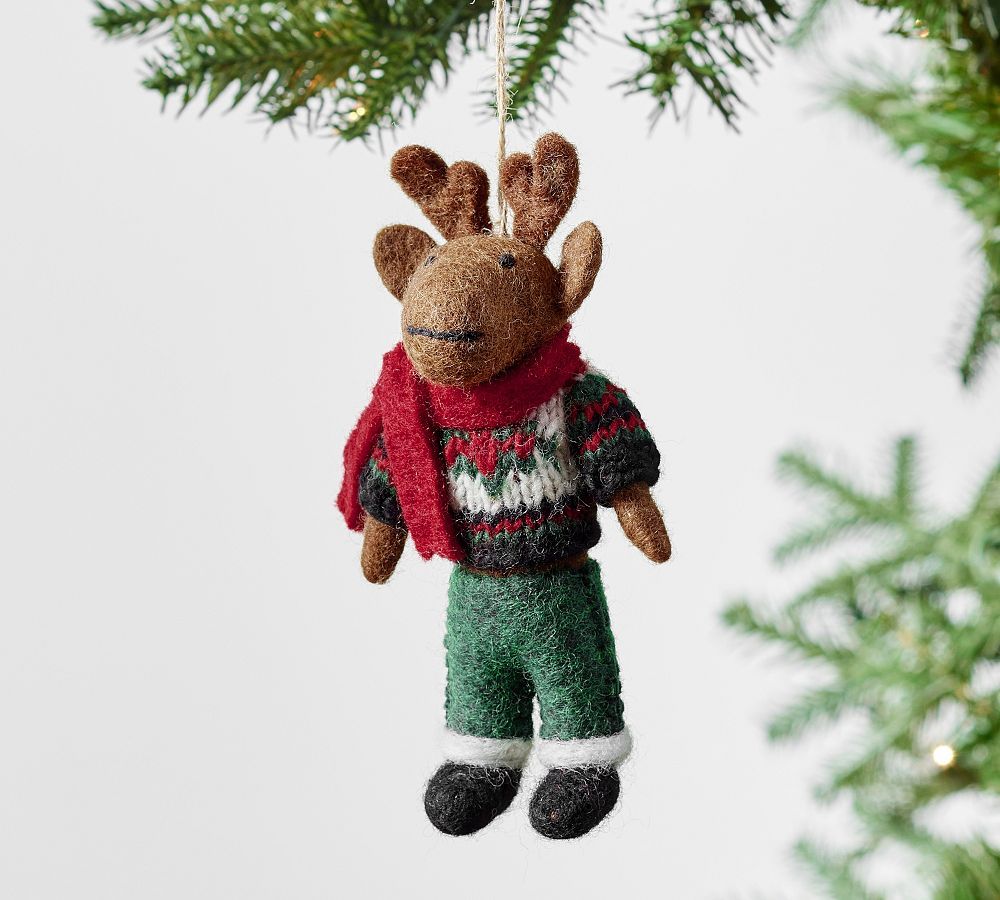 Felt Moose Ornament | Pottery Barn (US)