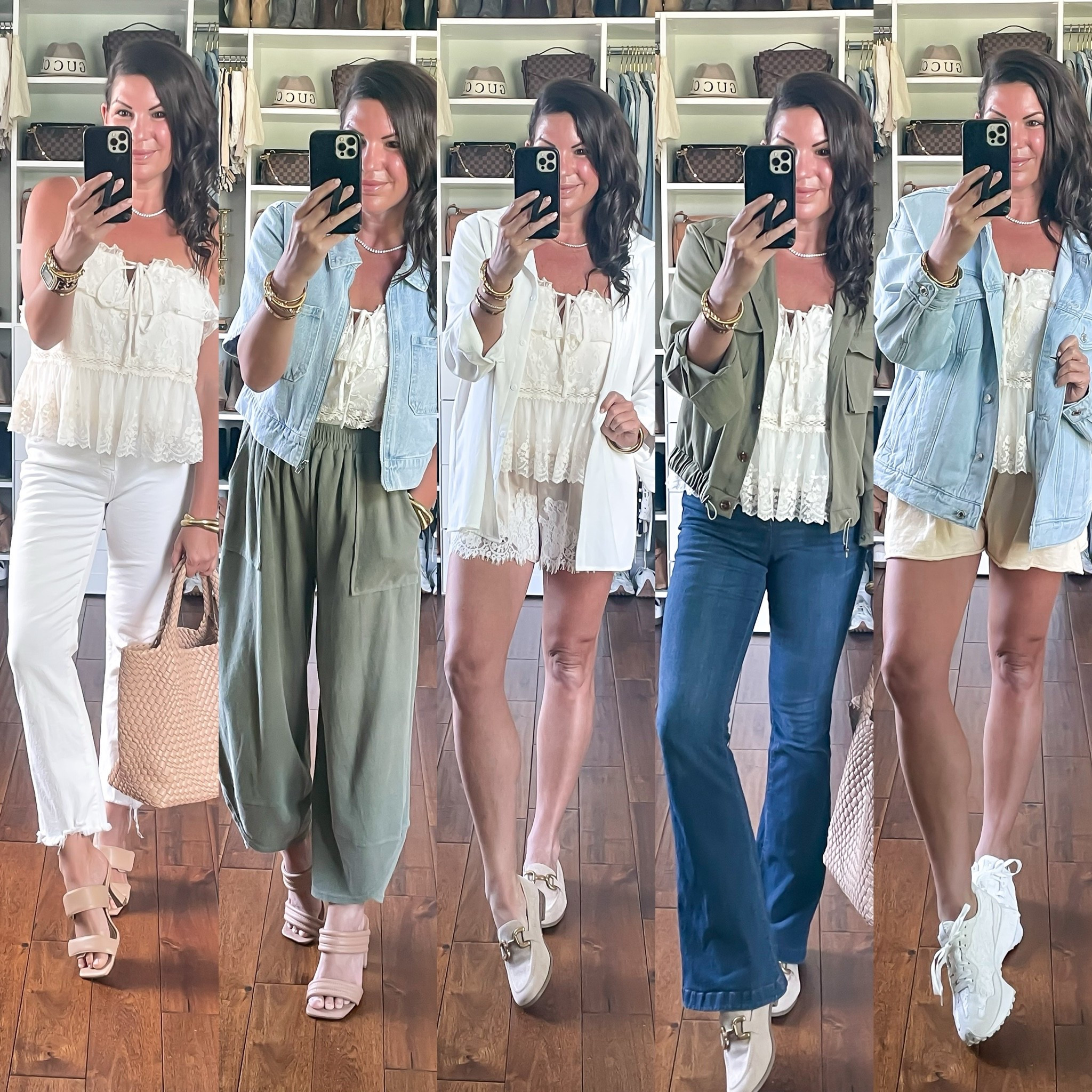 Once lace top styled for spring and summer

#LTKootd #LTKOver40 #LTKSeasonal