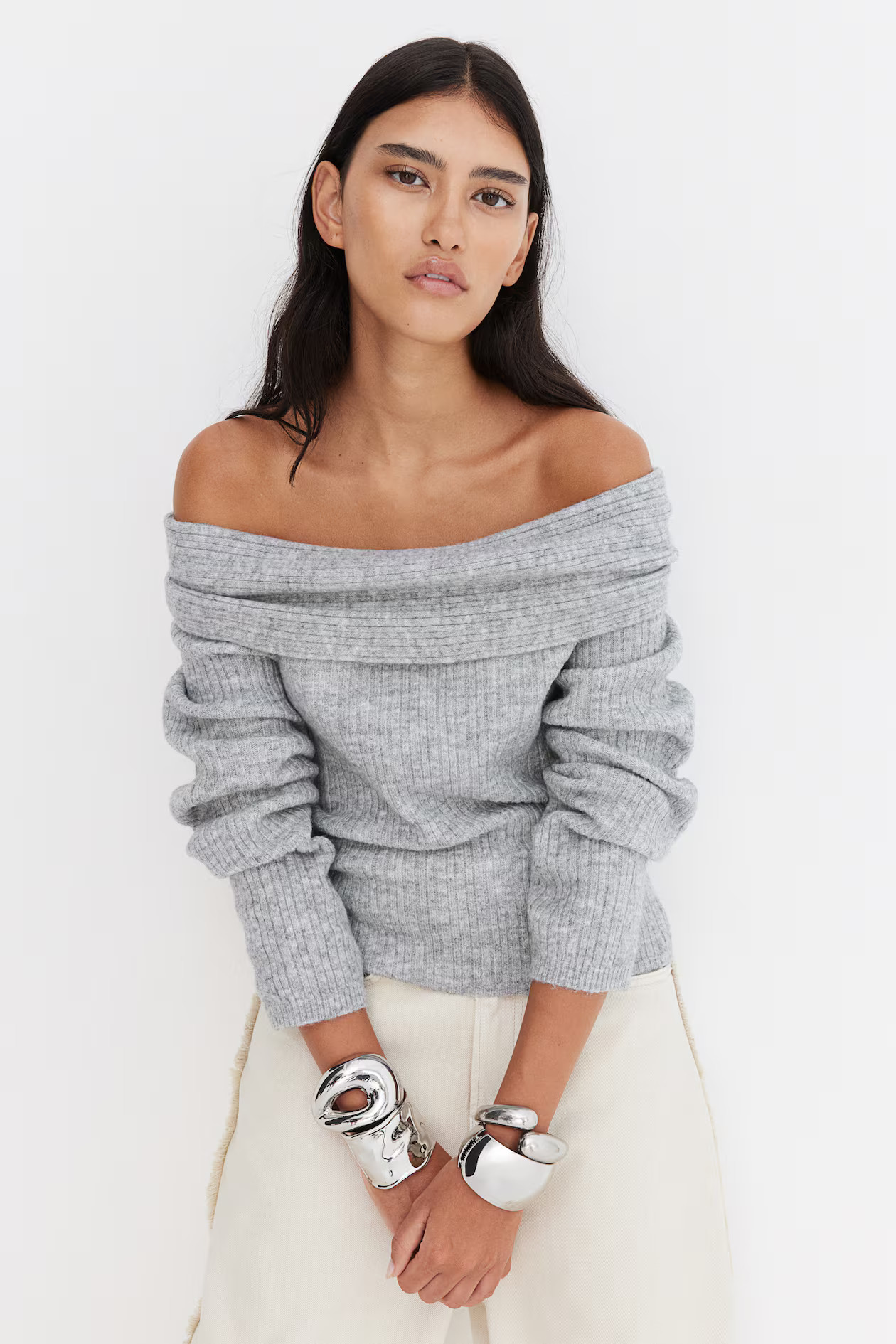 Off-the-shoulder jumper | H&M (UK, MY, IN, SG, PH, TW, HK)