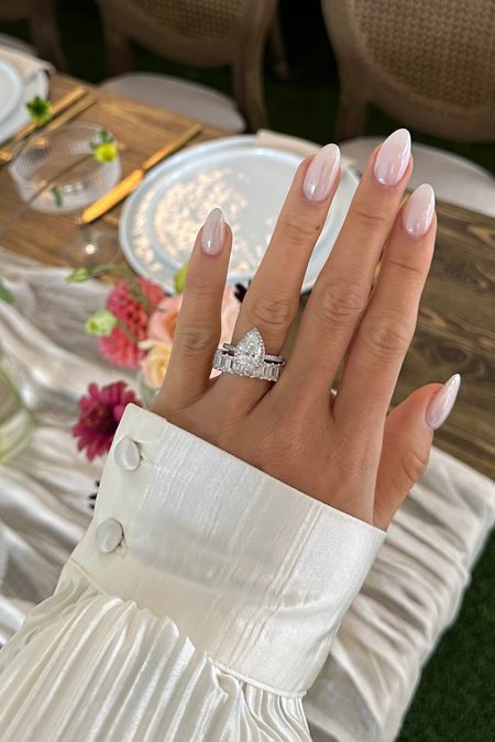 Moissanite wedding band
Wedding nails
Bridal nails  

#LTKwedding #LTKGiftGuide #LTKCon