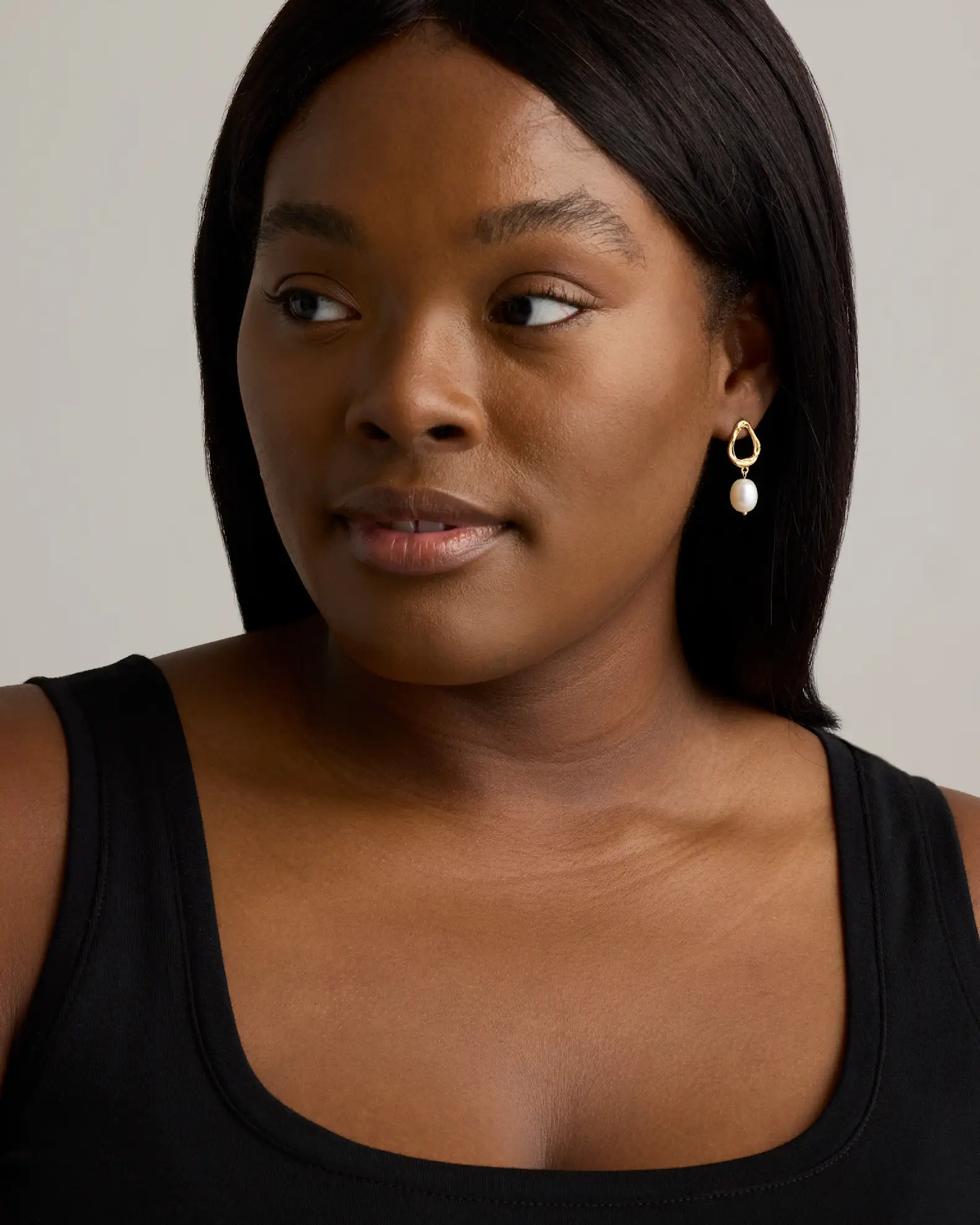 Freshwater Cultured Pearl Sculptural Drop Earrings in Gold Vermeil | Quince