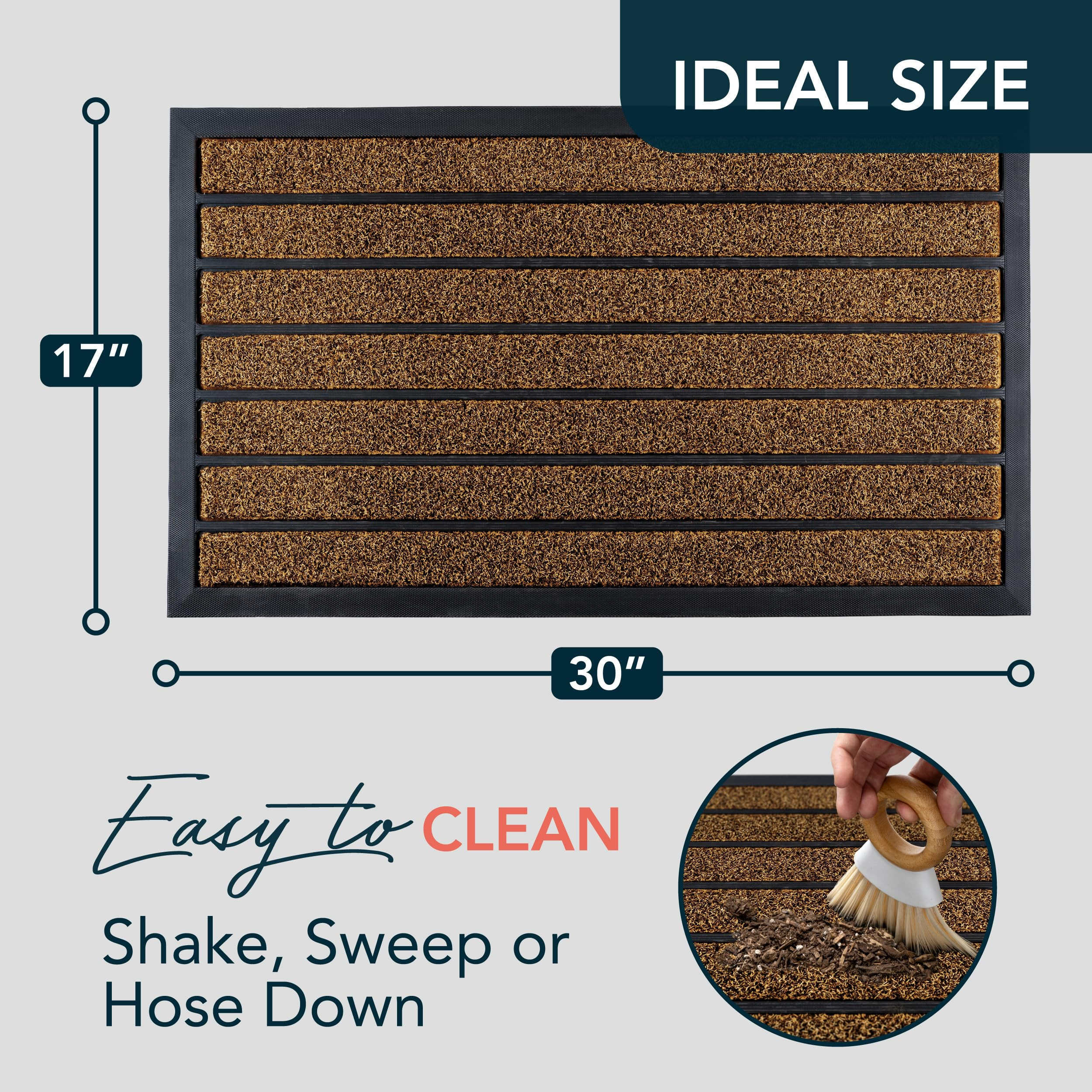 ubdyo Extra Durable Door Mat - Dirt Trapping Outdoor Welcome Mats - Non-Slip Outdoor Indoor Entra... | Amazon (US)