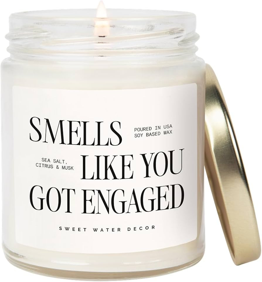 Sweet Water Decor Smells Like You Got Engaged Candle, Engagement Gift for Bride-to-Be Bridal Show... | Amazon (US)