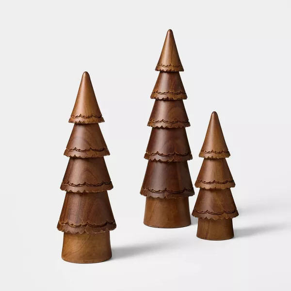 Small Carved Wood Christmas Tree - Threshold™ designed with Studio McGee | Target