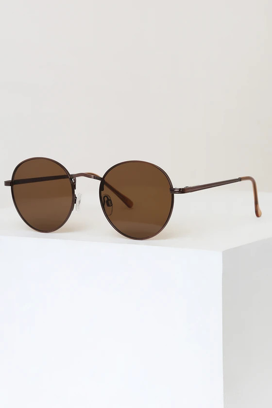 Agreed Bronze Round Sunglasses | Lulus