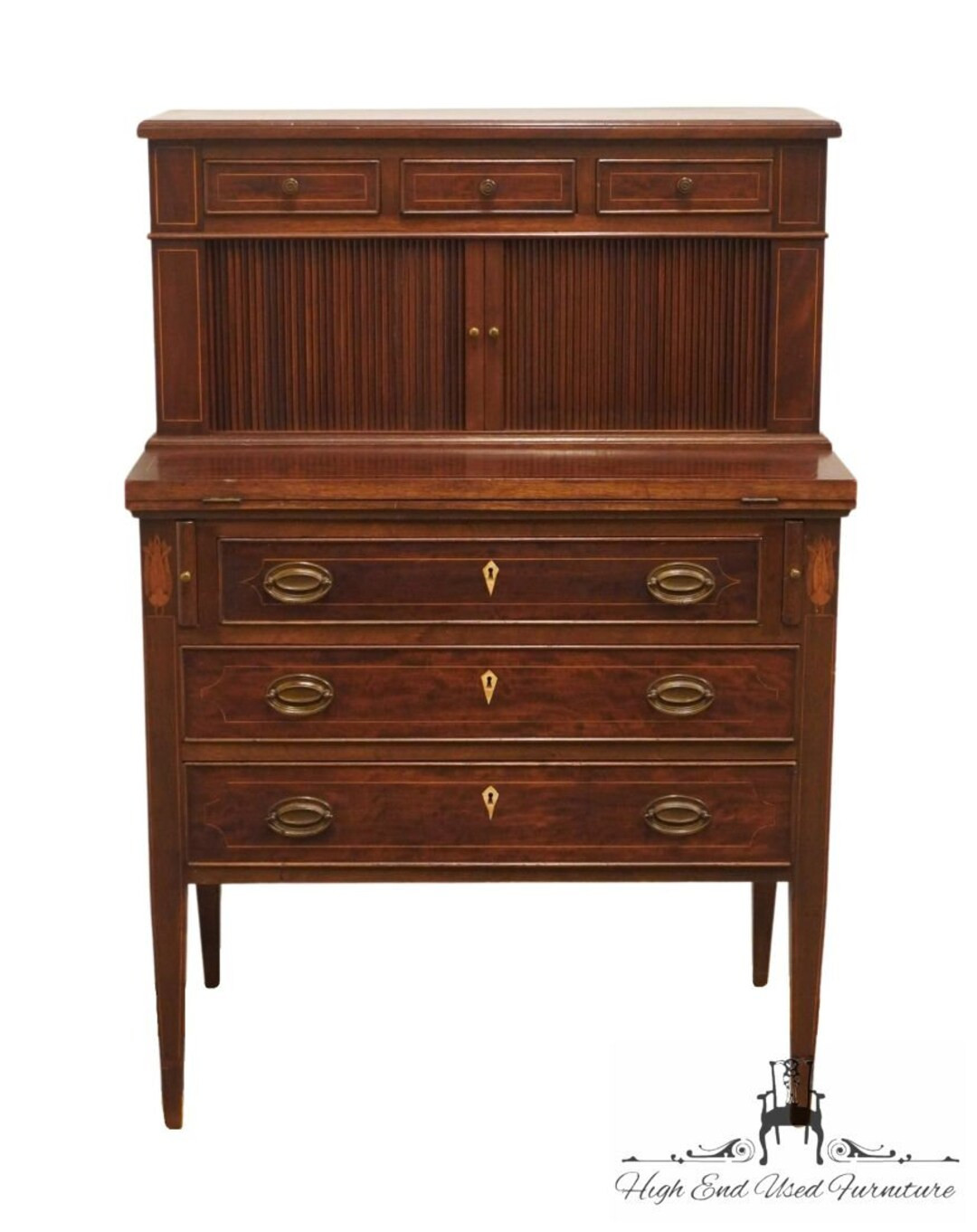 VINTAGE ANTIQUE Solid Walnut Traditional Duncan Phyfe Style 32" Ladies Secretary Desk | Etsy (US)